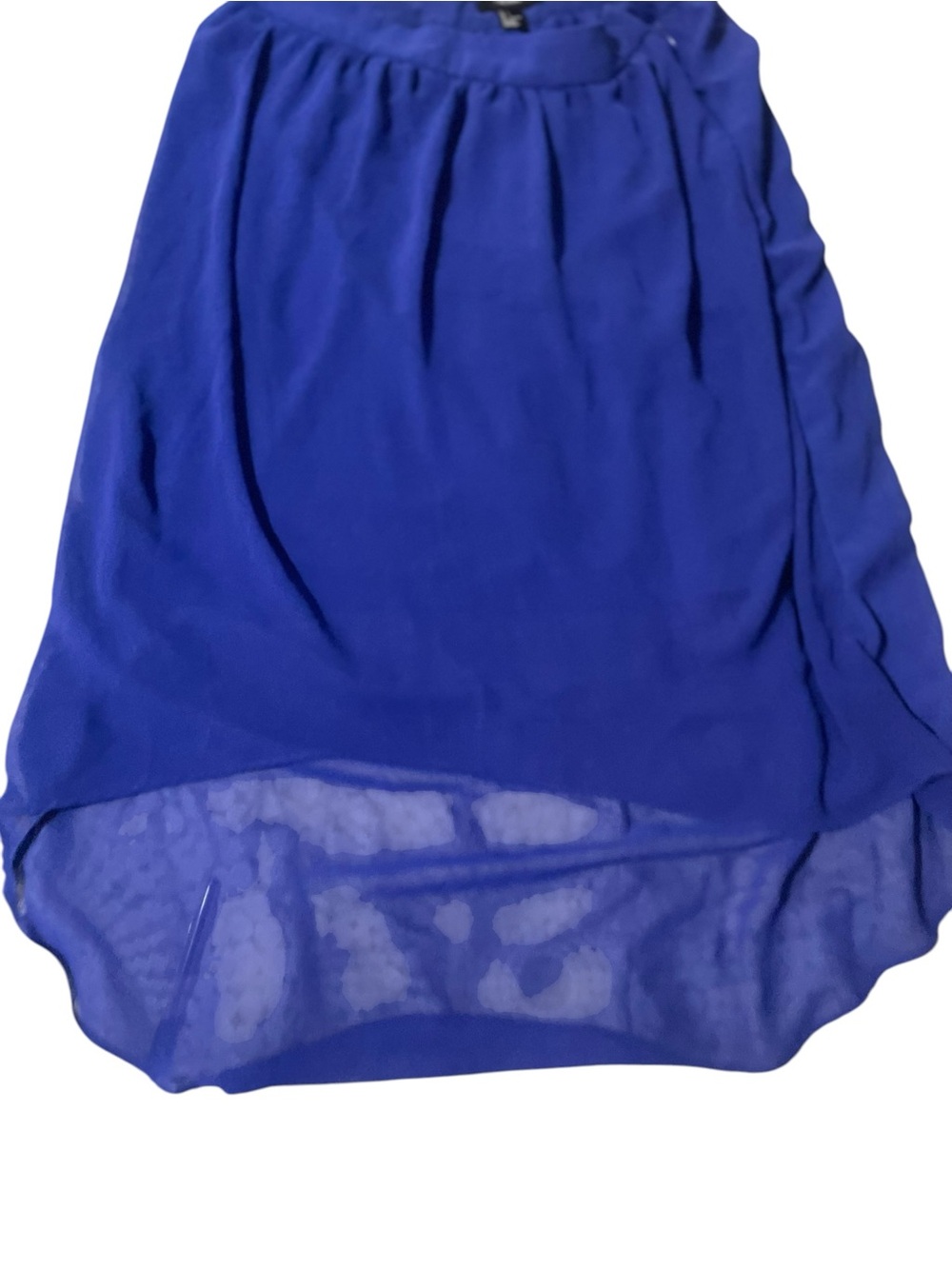 Forever 21 Royal Blue Asymmetric Chiffon Skirt - Picture 7 of 10